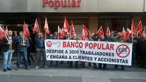 Los trabajadores del Banco Popular dicen No al ERE